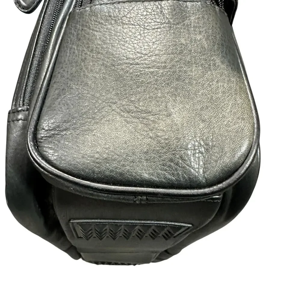 Osgoode Marley Fergus Multi Purpose Leather Bag Grey Marble Men's Briefcase EUC